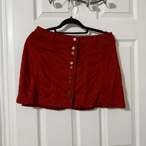 Zara Red Mini Skirt - Picture 1 of 5